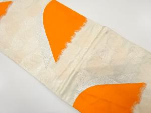 アンティーク　遠山に鴛鴦模様織り出し袋帯（材料）